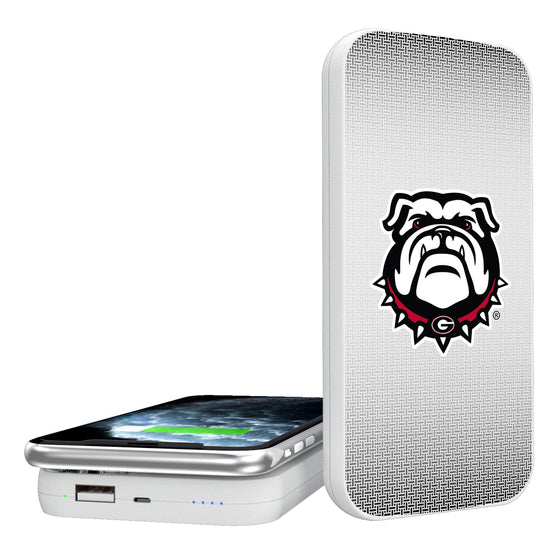 University of Georgia Bulldogs Uga Linen 5000mAh Portable Wireless Charger-0