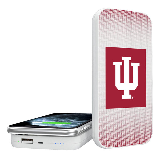 Indiana Hoosiers Linen 5000mAh Portable Wireless Charger-0