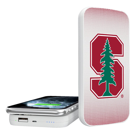 Stanford Cardinal Linen 5000mAh Portable Wireless Charger-0