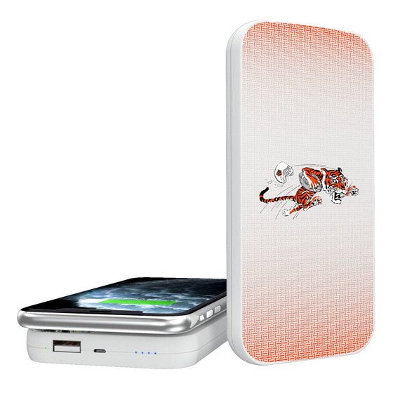 Cincinnati Bengals Historic Collection Linen 5000mAh Portable Wireless Charger-0