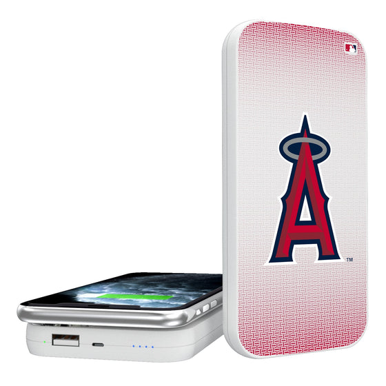 Los Angeles Angels Linen 5000mAh Portable Wireless Charger-0