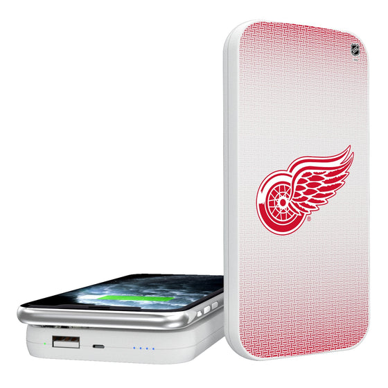 Detroit Red Wings Linen 5000mAh Portable Wireless Charger-0