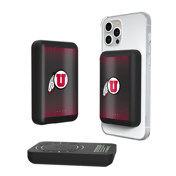 Utah Utes Linen Wireless Mag Power Bank-0