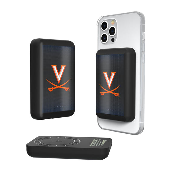 Virginia Cavaliers Linen Wireless Mag Power Bank-0