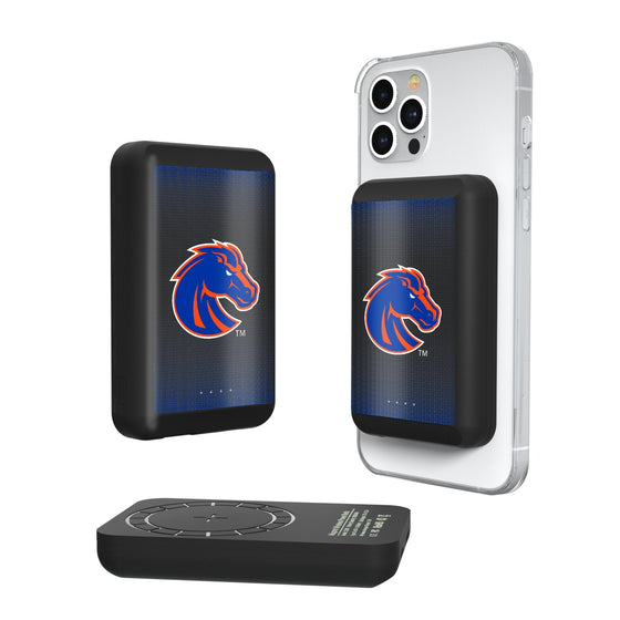 Boise State Broncos Linen Wireless Mag Power Bank-0