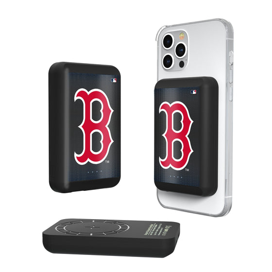 Boston Red Sox Linen Wireless Mag Power Bank-0