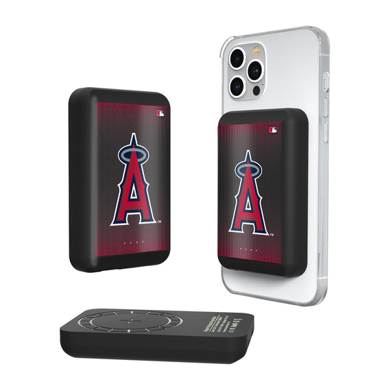 Los Angeles Angels Linen Wireless Mag Power Bank-0