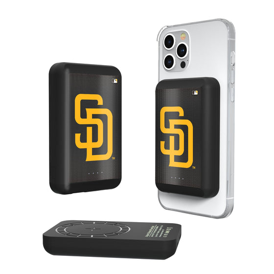 San Diego Padres Linen Wireless Mag Power Bank-0