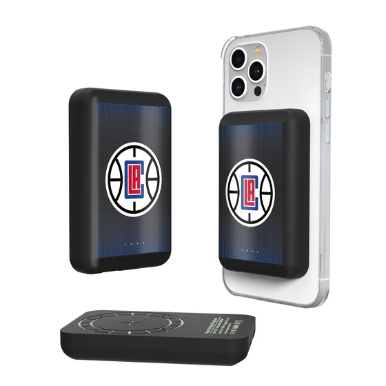 Los Angeles Clippers Linen Wireless Mag Power Bank-0