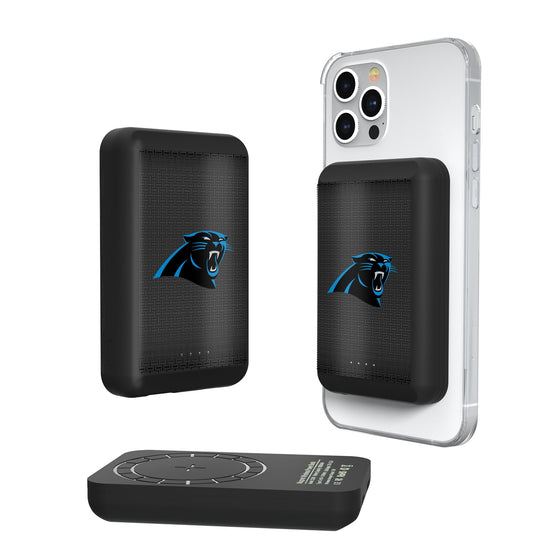 Carolina Panthers Linen Wireless Mag Power Bank-0