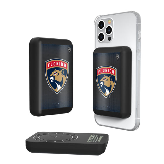 Florida Panthers Linen Wireless Mag Power Bank-0