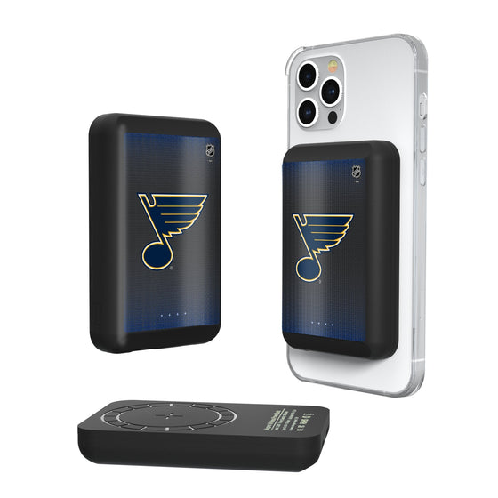 St. Louis Blues Linen Wireless Mag Power Bank-0