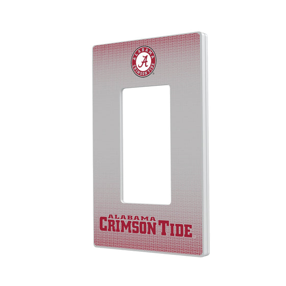 Alabama Crimson Tide Linen Hidden-Screw Light Switch Plate-1