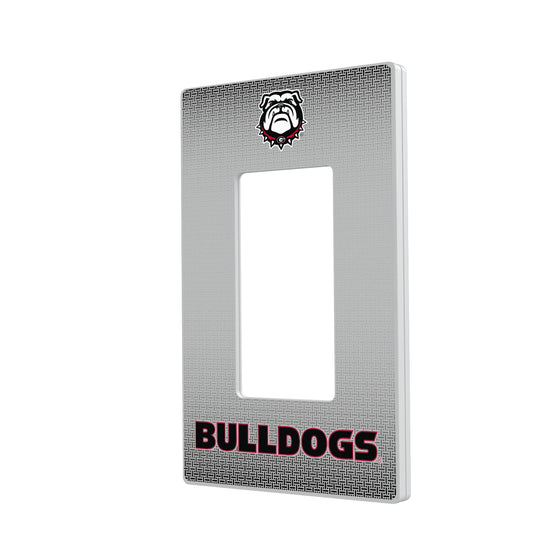 Georgia Bulldogs Linen Hidden-Screw Light Switch Plate-1