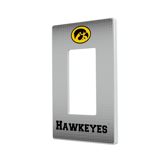 Iowa Hawkeyes Linen Hidden-Screw Light Switch Plate-1