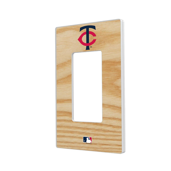 Minnesota Twins Wood Bat Hidden-Screw Light Switch Plate-1