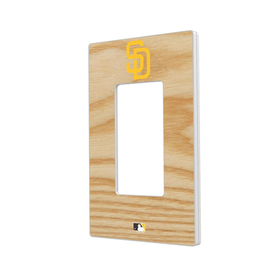 San Diego Padres Wood Bat Hidden-Screw Light Switch Plate-1