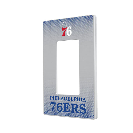 Philadelphia 76ers Linen Hidden-Screw Light Switch Plate-1