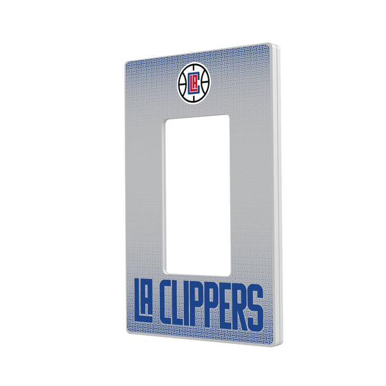 Los Angeles Clippers Linen Hidden-Screw Light Switch Plate-1