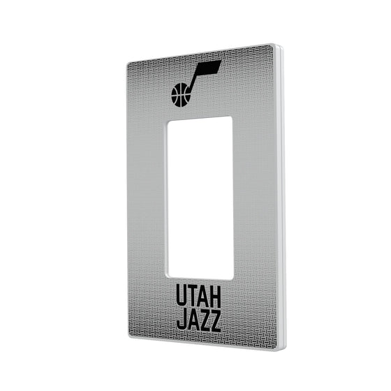 Utah Jazz Linen Hidden-Screw Light Switch Plate-1