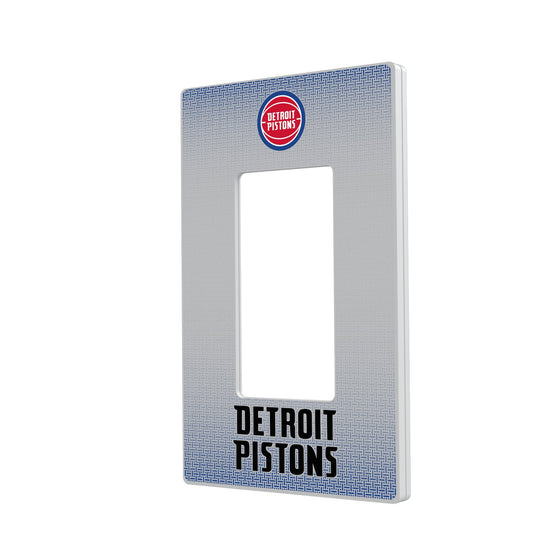 Detroit Pistons Linen Hidden-Screw Light Switch Plate-1