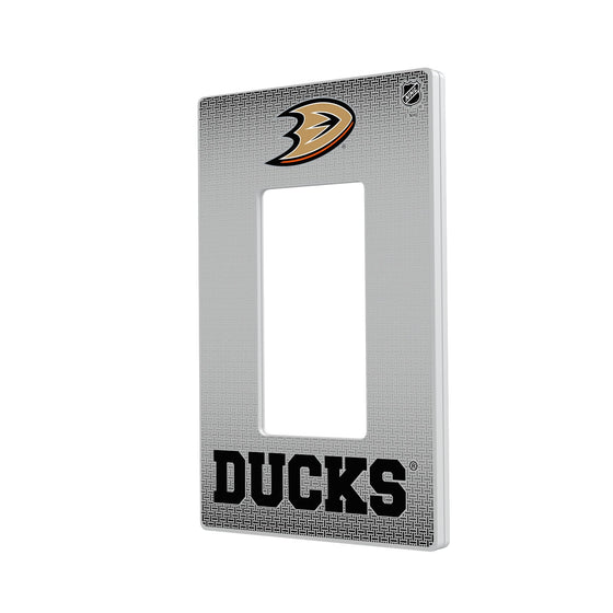 Anaheim Ducks Linen Hidden-Screw Light Switch Plate-1