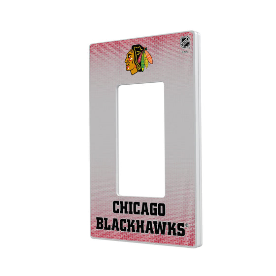 Chicago Blackhawks Linen Hidden-Screw Light Switch Plate-1