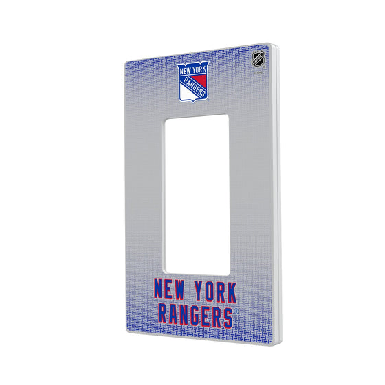 New York Rangers Linen Hidden-Screw Light Switch Plate-1