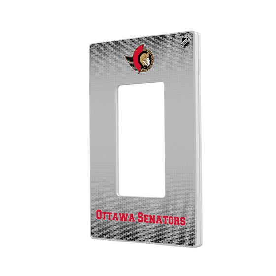 Ottawa Senators Linen Hidden-Screw Light Switch Plate-1