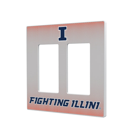 Illinois Fighting Illini Linen Hidden-Screw Light Switch Plate-3