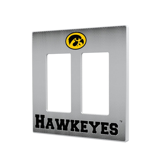 Iowa Hawkeyes Linen Hidden-Screw Light Switch Plate-3