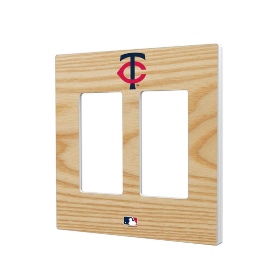 Minnesota Twins Wood Bat Hidden-Screw Light Switch Plate-3