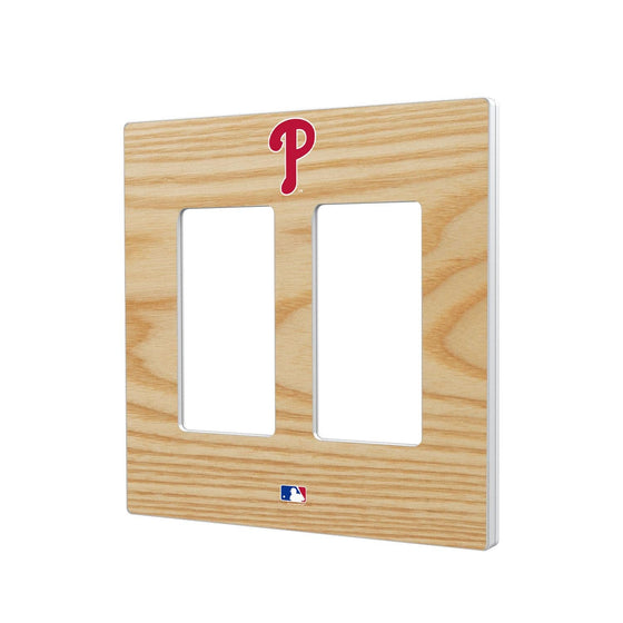 Philadelphia Phillies Wood Bat Hidden-Screw Light Switch Plate-3