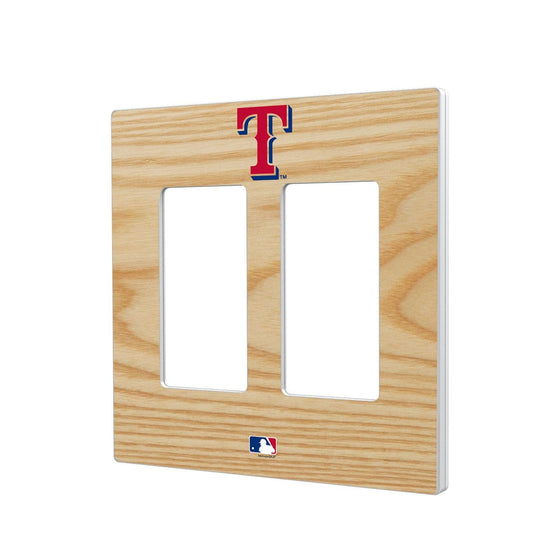 Texas Rangers Wood Bat Hidden-Screw Light Switch Plate-3