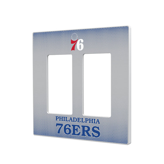 Philadelphia 76ers Linen Hidden-Screw Light Switch Plate-3