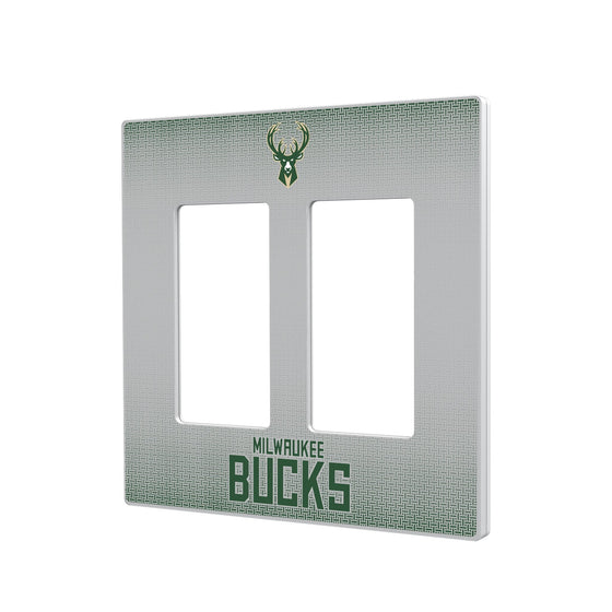 Milwaukee Bucks Linen Hidden-Screw Light Switch Plate-3