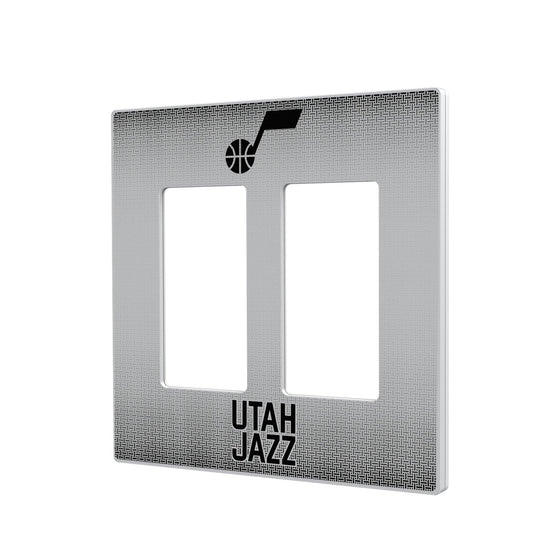 Utah Jazz Linen Hidden-Screw Light Switch Plate-3