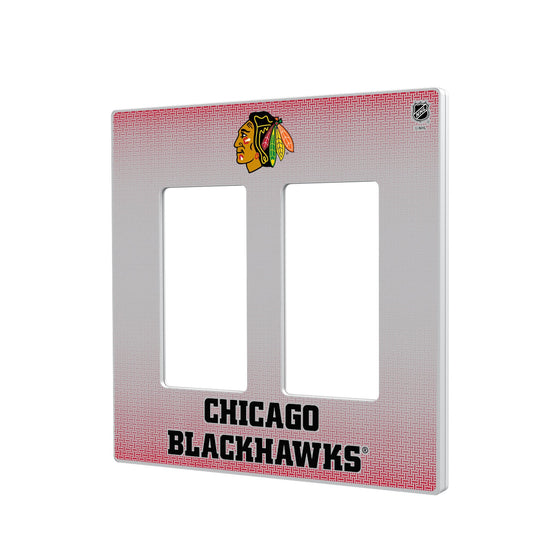 Chicago Blackhawks Linen Hidden-Screw Light Switch Plate-3