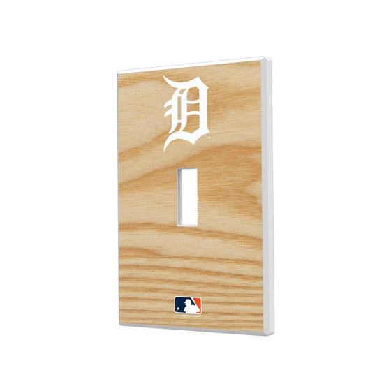 Detroit Tigers Wood Bat Hidden-Screw Light Switch Plate-0