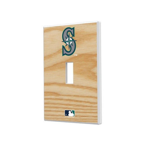 Seattle Mariners Wood Bat Hidden-Screw Light Switch Plate-0