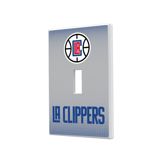 Los Angeles Clippers Linen Hidden-Screw Light Switch Plate-0