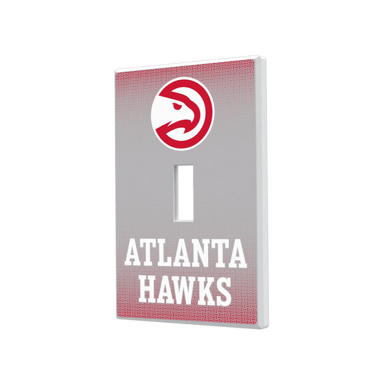 Atlanta Hawks Linen Hidden-Screw Light Switch Plate-0