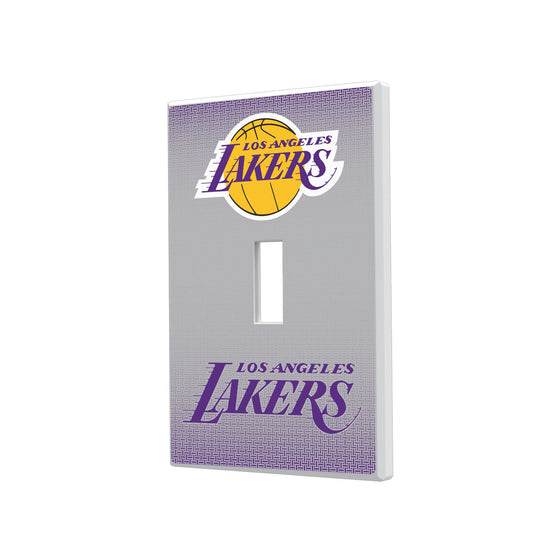 Los Angeles Lakers Linen Hidden-Screw Light Switch Plate-0