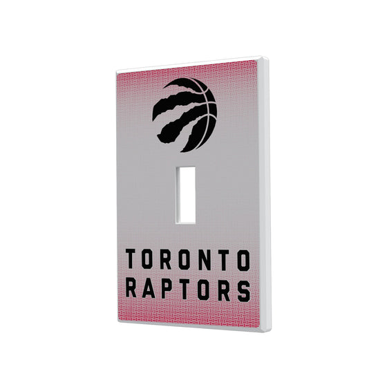 Toronto Raptors Linen Hidden-Screw Light Switch Plate-0