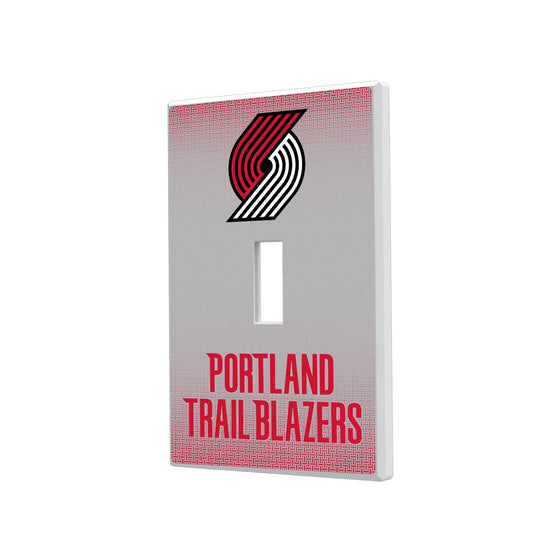 Portland Trail Blazers Linen Hidden-Screw Light Switch Plate-0