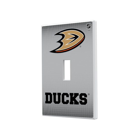 Anaheim Ducks Linen Hidden-Screw Light Switch Plate-0