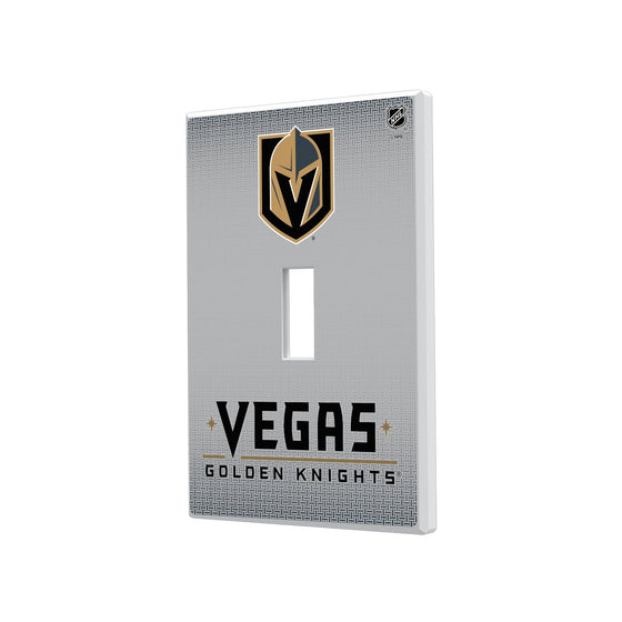 Vegas Golden Knights Linen Hidden-Screw Light Switch Plate-0