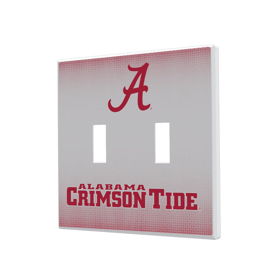 Alabama Crimson Tide Linen Hidden-Screw Light Switch Plate-2