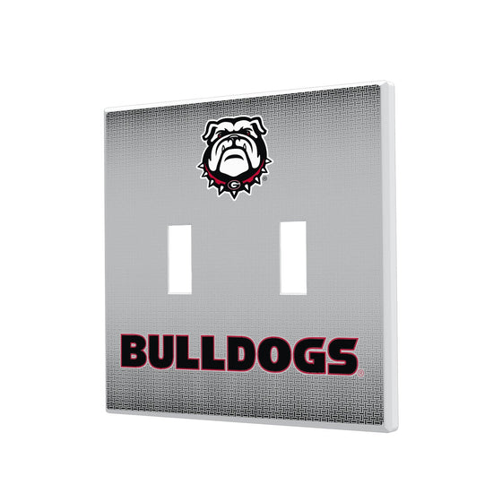 Georgia Bulldogs Linen Hidden-Screw Light Switch Plate-2