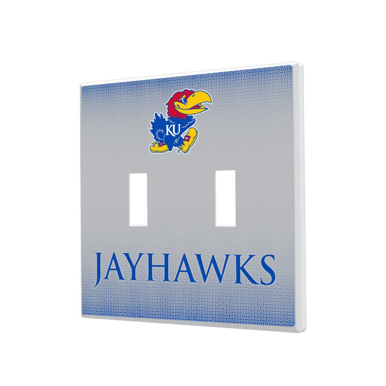 Kansas Jayhawks Linen Hidden-Screw Light Switch Plate-2